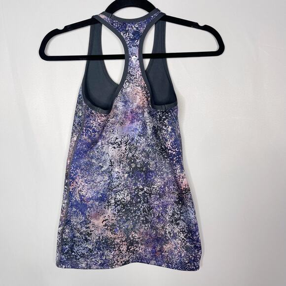 Ivivva by Lululemon Girls 12 Purple Gray Reversible Racerback Tank Top Galaxy - Picture 2 of 10